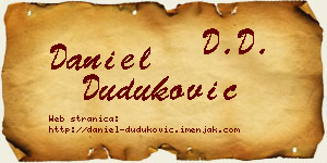 Daniel Duduković vizit kartica